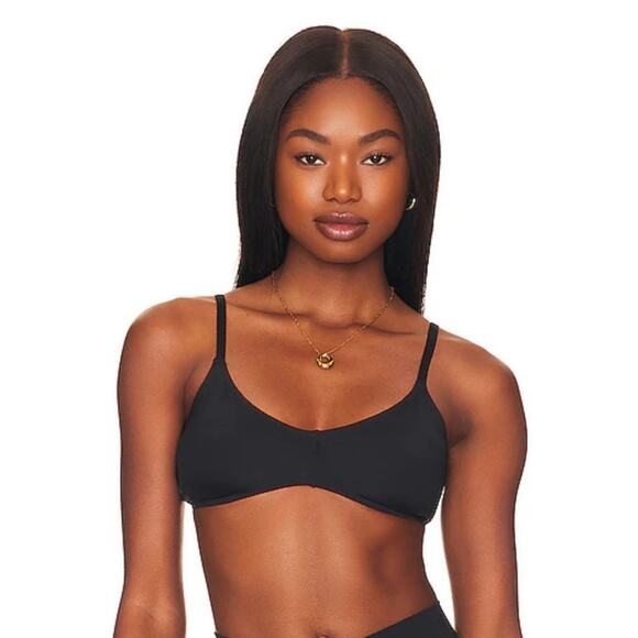 L*Space Fused Alec Bikini Top in Black Size Small NWT - Picture 1 of 6